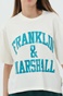 FRANKLIN & MARSHALL-Γυναικείο t-shirt FRANKLIN & MARSHALL λευκό