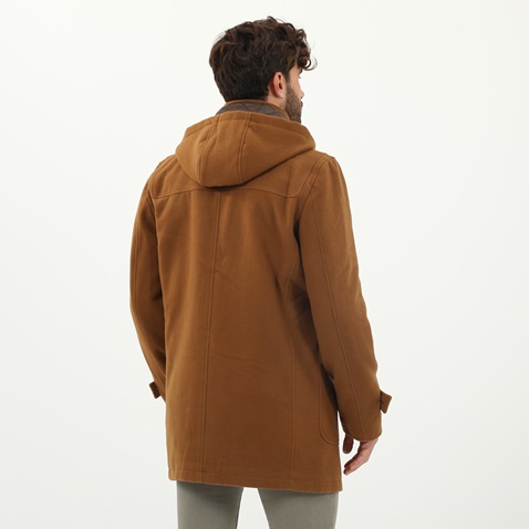 MARTIN & CO-Ανδρικό παλτό μοντγκόμερι MARTIN & CO 221-100-705 MONTGOMERY καφέ