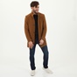 MARTIN & CO-Ανδρικό παλτό MARTIN & CO 221-101-724 SLIM COAT MAO καφέ 
