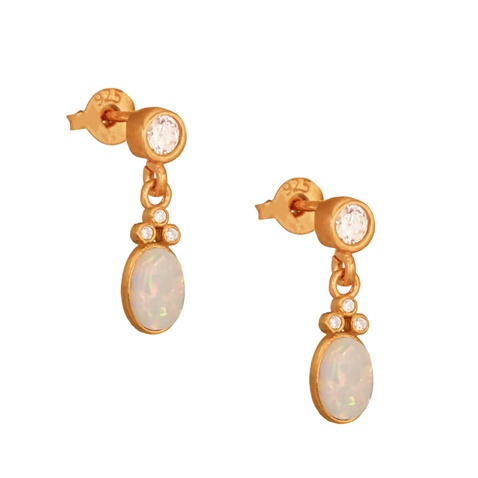 JEWELTUDE-Γυναικεία ασημένια σκουλαρίκια JEWELTUDE 14039 επίχρυσα