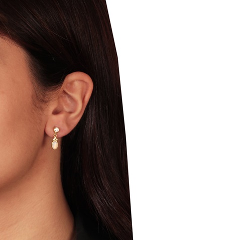 JEWELTUDE-Γυναικεία ασημένια σκουλαρίκια JEWELTUDE 14039 επίχρυσα