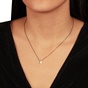 JEWELTUDE-Γυναικείο ασημένιο κοντό κολιέ JEWELTUDE 15586 μαύρο επίχρυσο 