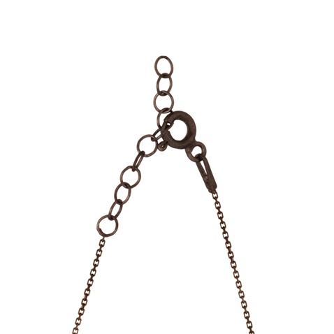 JEWELTUDE-Γυναικείο ασημένιο κοντό κολιέ JEWELTUDE 15586 μαύρο επίχρυσο 