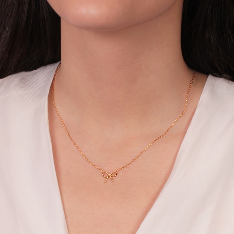 JEWELTUDE-Γυναικείο ασημένιο κολιέ JEWELTUDE 15793 με κίτρινη επιχρύσωση