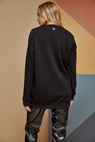 EDWARD JEANS-Γυναικεία μπλούζα φούτερ EDWARD JEANS WP-N-FLS-W21-015 ABIELA μαύρη