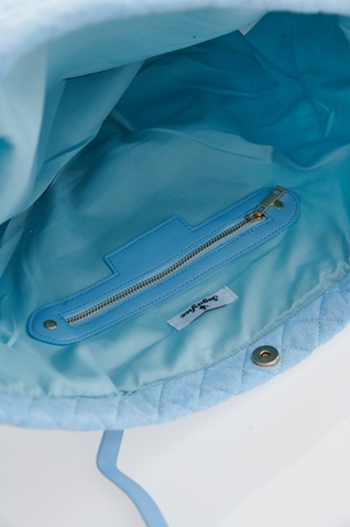 SUGARFREE-Μεγάλη τσάντα shopper παραλίας SUGARFREE 22819106 γαλάζια
