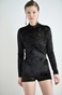 SUGARFREE-Γυναικείο κορμάκι SUGARFREE VELOUR PASSION 22846071 μαύρο