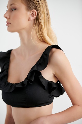 SUGARFREE-Γυναικείο cropped top beachwear SUGARFREE RIVERA 22818193 μαύρο