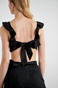 SUGARFREE-Γυναικείο cropped top beachwear SUGARFREE RIVERA 22818193 μαύρο