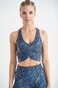 SUGARFREE-Γυναικείο αθλητικό μπουστάκι SUGARFREE SEGMENT GYM 22848031 μπλε zebra