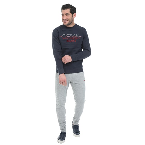 RUN-Ανδρικό παντελόνι φόρμας RUN JOGGING γκρι