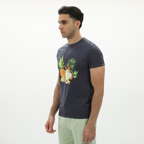 GREENWOOD-Ανδρικό t-shirt GREENWOOD 21D9082221 μπλε