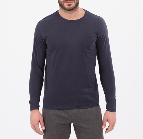 GREENWOOD-Ανδρική μπλούζα GREENWOOD GRW POCKET S/J PEACH μπλε