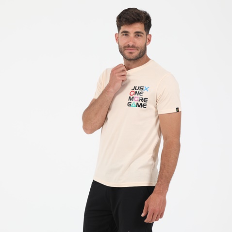 GREENWOOD-Ανδρικό t-shirt GREENWOOD GRW04 MORE GAME εκρού