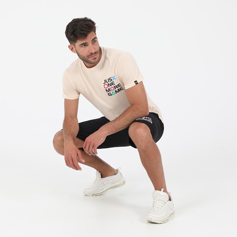 GREENWOOD-Ανδρικό t-shirt GREENWOOD GRW04 MORE GAME εκρού
