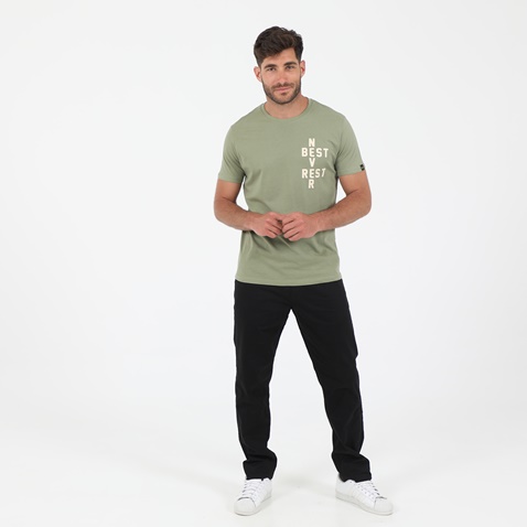 GREENWOOD-Ανδρικό t-shirt GREENWOOD GRW05 NEVER REST πράσινο