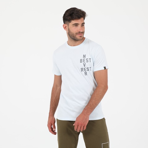 GREENWOOD-Ανδρικό t-shirt GREENWOOD GRW05 NEVER REST λευκό