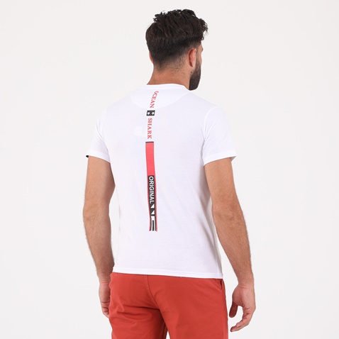 OCEAN SHARK-Ανδρικό t-shirt OCEAN SHARK OS02 GRAMMH άσπρο