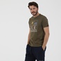 OCEAN SHARK-Ανδρικό t-shirt OCEAN SHARK OS06 SPORTS χακί
