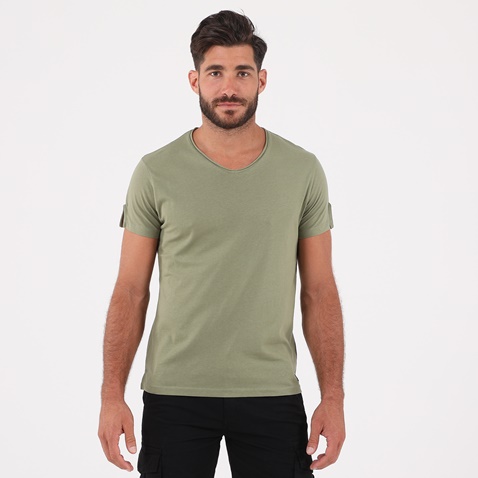 OCEAN SHARK-Ανδρικό t-shirt OCEAN SHARK  OS07 R/N χακί