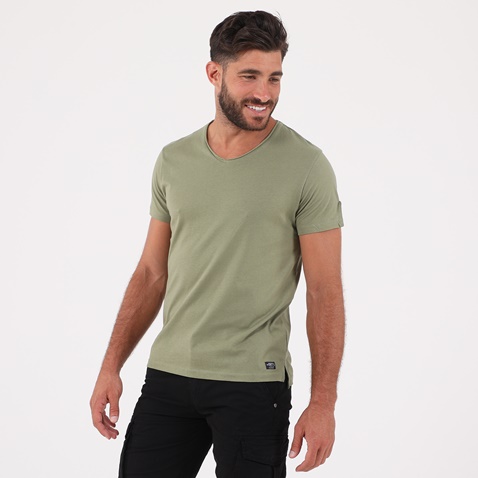 OCEAN SHARK-Ανδρικό t-shirt OCEAN SHARK  OS07 R/N χακί