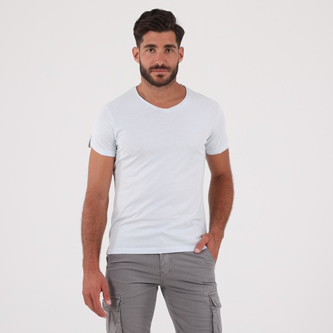 OCEAN SHARK-Ανδρικό t-shirt OCEAN SHARK OS07 R/N λευκό πάγου
