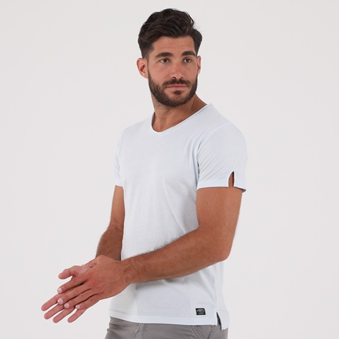 OCEAN SHARK-Ανδρικό t-shirt OCEAN SHARK OS07 R/N λευκό πάγου