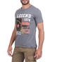 BATTERY-Ανδρικό t-shirt BATTERY FLAMA γκρι