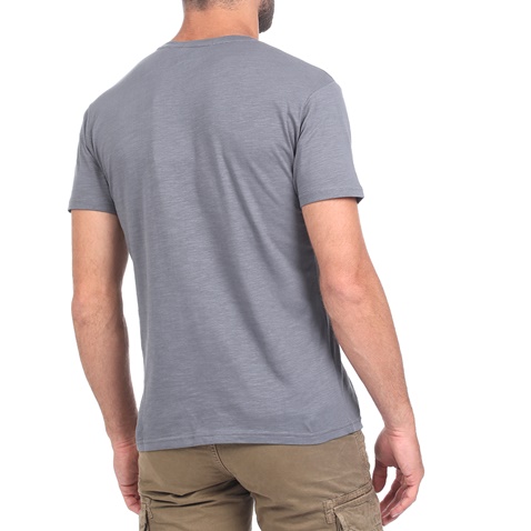 BATTERY-Ανδρικό t-shirt BATTERY FLAMA γκρι