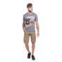 BATTERY-Ανδρικό t-shirt BATTERY FLAMA γκρι