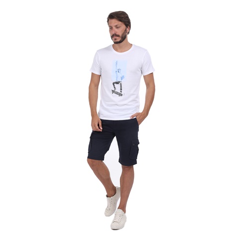 RUN-Ανδρική μπλούζα RUN BOX 5 λευκή