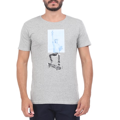 RUN-Ανδρική μπλούζα RUN BOX 5 γκρι
