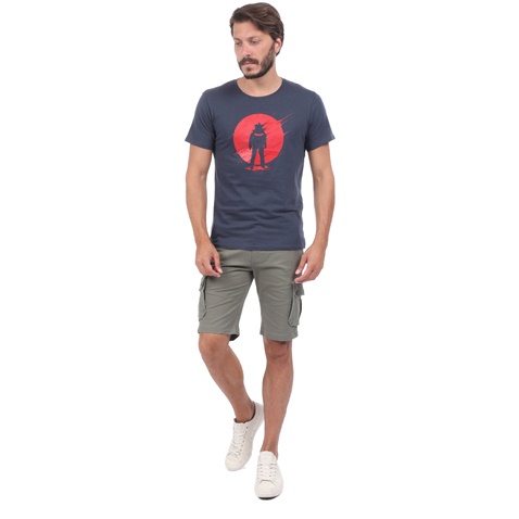 RUN-Ανδρική μπλούζα RUN BOX 9 μπλε