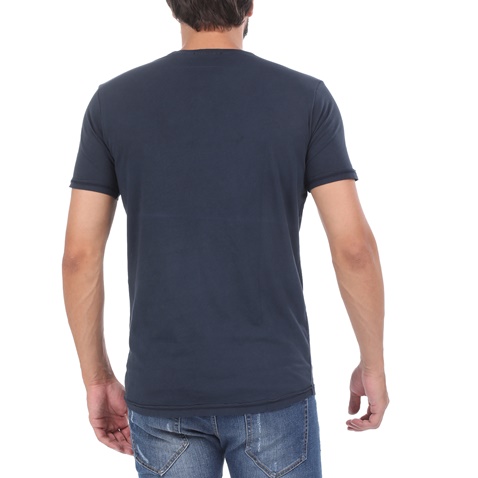 BATTERY-Ανδρική μπλούζα BATTERY SOLID 3 GARMENT DYΕ μπλε