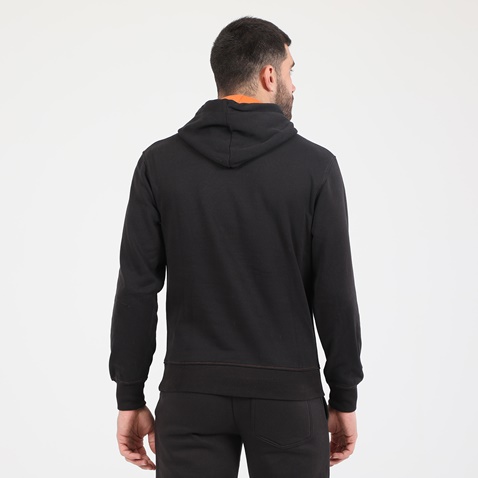 BATTERY-Ανδρική φούτερ μπλούζα BATTERY HOODIES BTR MAN μαύρη πορτοκαλί