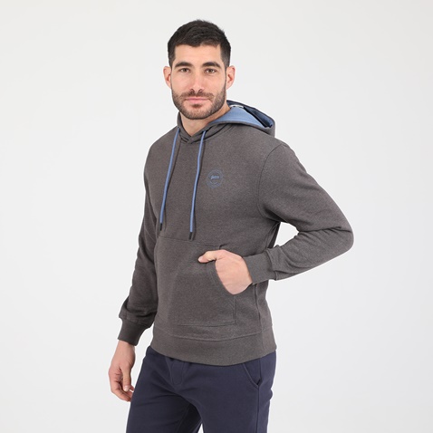 BATTERY-Ανδρική φούτερ μπλούζα BATTERY HOODIES BTR MAN ανθρακί μπλε