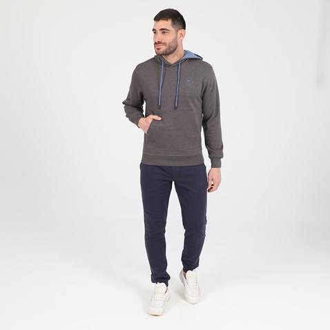 BATTERY-Ανδρική φούτερ μπλούζα BATTERY HOODIES BTR MAN ανθρακί μπλε