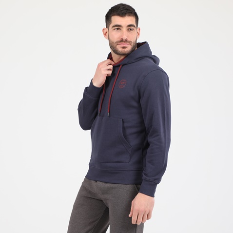 BATTERY-Ανδρική φούτερ μπλούζα BATTERY HOODIES BTR MAN μπλε μπορντό
