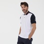 OCEAN SHARK-Ανδρική κοντομάνικη polo μπλούζα OCEAN SHARK POLO PIQUE λευκή μπλε