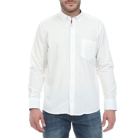 OCEAN SHARK-Ανδρικό πουκάμισο OCEAN SHARK OXFORD λευκό