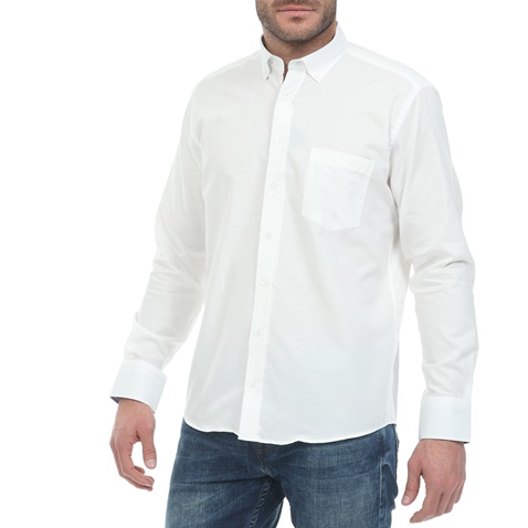 OCEAN SHARK-Ανδρικό πουκάμισο OCEAN SHARK OXFORD λευκό