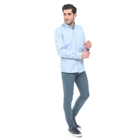 OCEAN SHARK-Ανδρικό πουκάμισο OCEAN SHARK OXFORD μπλε