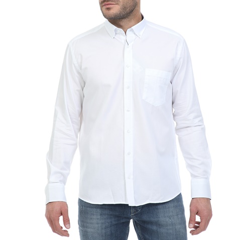 OCEAN SHARK-Ανδρικό πουκάμισο OCEAN SHARK OXFORD λευκό