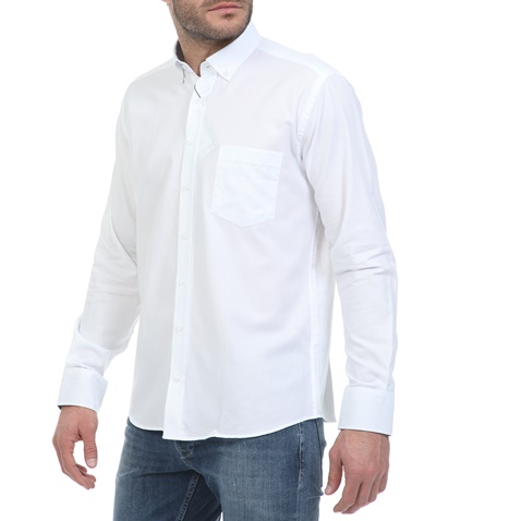 OCEAN SHARK-Ανδρικό πουκάμισο OCEAN SHARK OXFORD λευκό