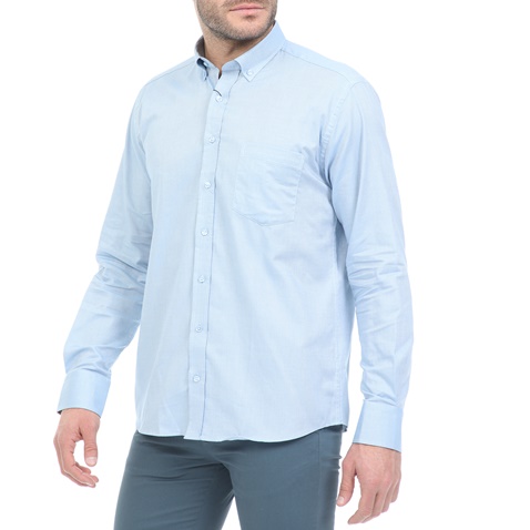 OCEAN SHARK-Ανδρικό πουκάμισο OCEAN SHARK OXFORD μπλε