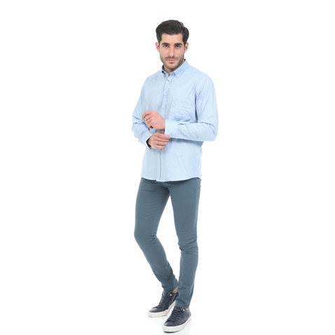 OCEAN SHARK-Ανδρικό πουκάμισο OCEAN SHARK OXFORD μπλε