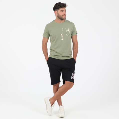 RUN-Ανδρική βερμούδα RUN NEVER STOP μαύρη