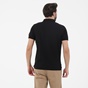 BATTERY-Ανδρική polo μπλούζα BATTERY PIQUE WITH ZIPPER μαύρη
