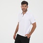 BATTERY-Ανδρική polo μπλούζα BATTERY PIQUE WITH ZIPPER λευκή