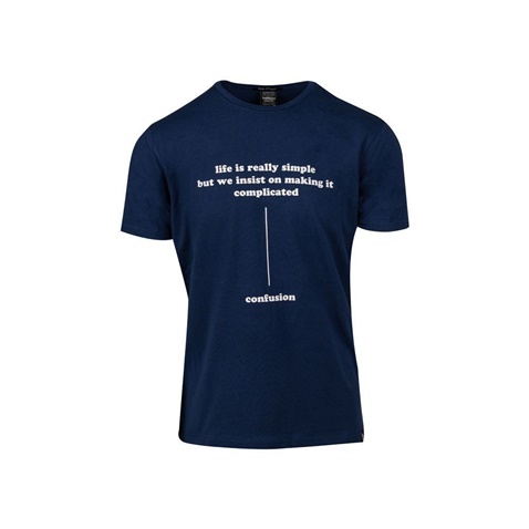 BATTERY-Ανδρικό t-shirt BATTERY μπλε